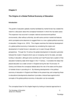 The origins of a Global Political Economy of Education
