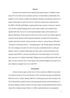 The experience of partner relationships for male survivors of childhood sexual abuse: a qualitative synthesis