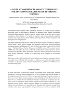 A novel atmospheric plasma/UV technology for developing durable flame retardant textiles
