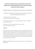 Novel flame retardant thermoset resin blends derived from a free-radically cured vinylbenzylated phenolic novolac and an unsaturated polyester for marine composites