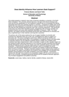 Does identity influence how learners seek support?