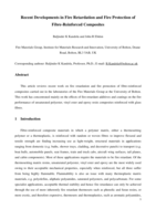 Recent developments in fire retardation and fire protection of fibre-reinforced composites