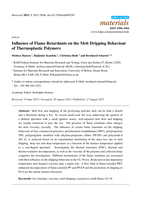 Influence of flame retardants on the melt dripping behaviour of thermoplastic polymers
