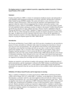 Evidence-based practice: developing mentors to support students