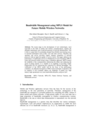 Bandwidth management using MPLS model for future mobile wireless networks