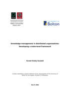 Knowledge management in distributed organisations: developing a meta-level framework