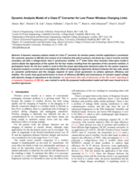 Dynamic analysis model of a Class E2 Converter for low power wireless charging links