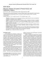 Pharmacy students’ perceptions of natural science and mathematics subjects