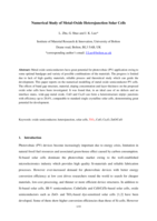 Numerical study of metal oxide heterojunction solar cells