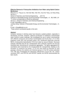 Effective removal of tetracycline antibiotics from water using hybrid carbon membranes