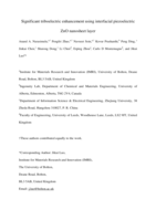 Significant triboelectric enhancement using interfacial piezoelectric ZnO nanosheet layer