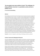 "Are you going to put some statistics in there?" The challenges of a being qualitative researcher in a quantitative world, and how to politely say no!