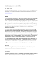 Incidental learning in storytelling