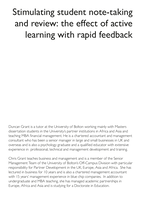 Stimulating student note-taking and review: the effect of active learning with rapid feedback