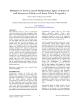 Influence of silver loaded antibacterial agent on knitted and nonwoven fabrics and some fabric properties