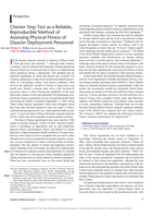 Chester step test as a reliable, reproducible method of assessing physical fitness of disaster deployment personnel