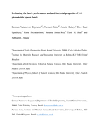 Evaluating the fabric performance and antibacterial properties of 3-D piezoelectric spacer fabric