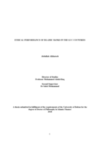 Ethical performance of Islamic banks in the GCC countries