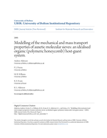 Modelling of the mechanical and mass transport properties of auxetic molecular sieves: an idealised organic (polymeric honeycomb) host-guest system