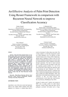 An effective analysis of palm print detection using Resnet framework in comparison with Recurrent Neural Network to improve classification accuracy