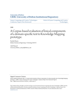 A Corpus-based evaluation of lexical components of a domain-specific text to Knowledge Mapping prototype