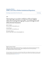 Attempting to predict withdrawal from higher education using demographic, psychological and educational measures