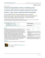 Graduate employability in Ghana: embedding social enterprise skills within the higher education framework