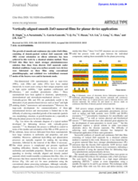 Vertically aligned smooth ZnO nanorod films for planar device applications