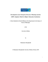 Development of an enterprise resource planning systems (ERP) adoption model in Higher Education Institutions
