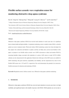 Flexible surface acoustic wave respiration sensor for monitoring obstructive sleep apnea syndrome