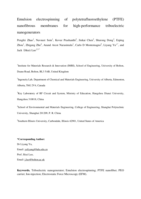 Emulsion electrospinning of Polytetrafluoroethylene (PTFE) nanofibrous membranes for high-performance Triboelectric Nanogenerators