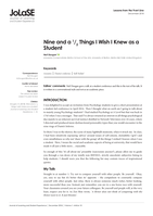 Nine and a 1/2 things I wish I knew as a student