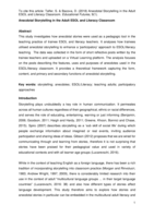 Anecdotal storytelling in the adult ESOL and literacy classroom