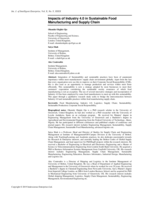 Impacts of industry 4.0 in sustainable food manufacturing and supply chain