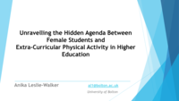 Unraveling the hidden agenda between female students and extra-curricular physical activity in Higher Education