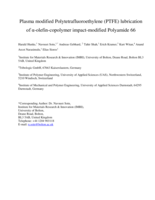 Plasma modified Polytetrafluoroethylene(PTFE)lubrication of α-olefin-copolymerimpact-modified Polyamide66