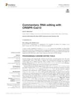 Commentary: RNA editing with CRISPR-Cas13