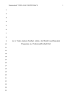 Use of video-analysis feedback within a six-month coach education program at a professional football club