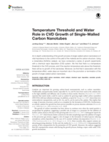Temperature threshold and water role in CVD growth of single-walled carbon nanotubes