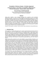 Evaluation of serious games: a holistic approach