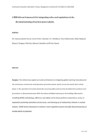 A BIM-driven framework for integrating rules and regulations in the decommissioning of nuclear power plants