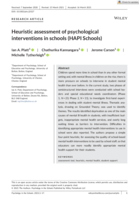 Heuristic assessment of psychological interventions in schools (HAPI Schools)