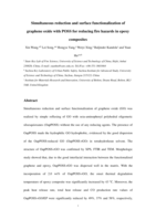 Simultaneous reduction and surface functionalization of graphene oxide with POSS for reducing fire hazards in epoxy composites