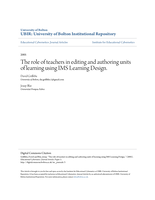 The role of teachers in editing and authoring units of learning using IMS Learning Design