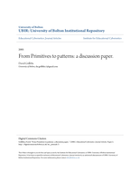From Primitives to Patterns: A discussion paper