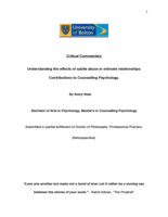 Critical commentary. Understanding the effects of subtle abuse in intimate relationships: contributions to counselling psychology.