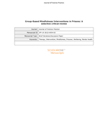 Group-based mindfulness interventions in prisons:  a selective critical review