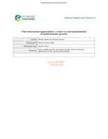 Post-adversarial appreciation: a novel re-conceptualisation of posttraumatic growth