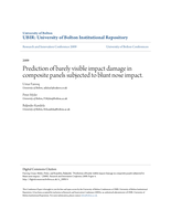 Prediction of barely visible impact damage in composite panels subjected to blunt nose impact