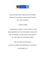 The deep ancestral origins of key ethnic groups of the Indian subcontinent based on Y-DNA evidence.